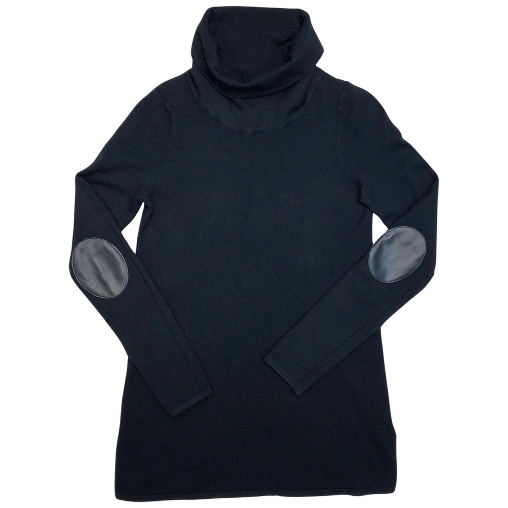 Evolution by Cyrus Jamarion Cowl Neck Elbow Patch Tunic Pullover Medium Layering